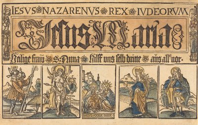 Saint Anne, The Madonna and Child and Saints Christopher, Sebastian, Clara... by Unbekannt