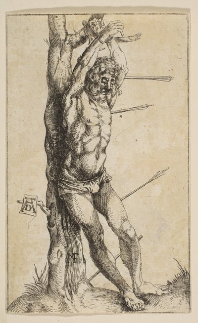 Saint Sebastian Tied to a Tree (reverse copy) by Unbekannt