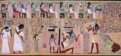 Scene from the Book of the Dead of Any, Egyptian by Unbekannt