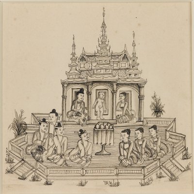 Scene from the Vessantara Jataka, c1880 by Unbekannt