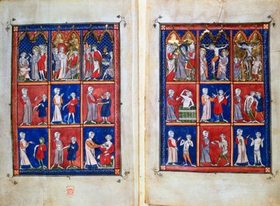 Scenes from the life of Christ, and doctors with patients by Unbekannt