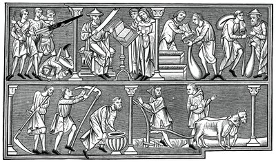 Scenes of Medieval Life by Unbekannt