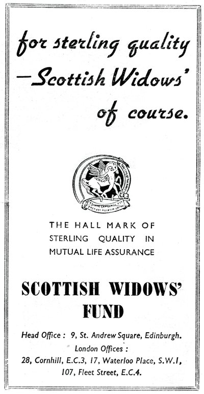 Scottish Widows Fund, 1938 by Unbekannt