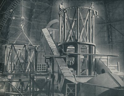 Section by Section Mounts the Huge Steel Framework of the Hooker