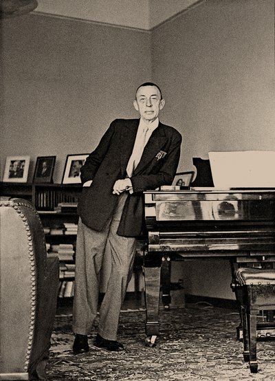 Sergei Rachmaninoff at the Villa Senar by Unbekannt