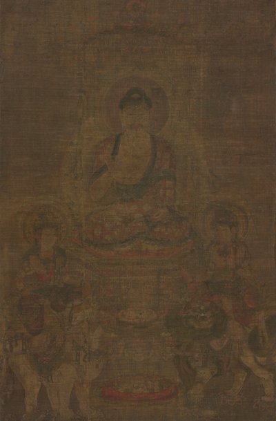 Shakyamuni Triad: Buddha Attended by Manjushri and Samantabhadra by Unbekannt