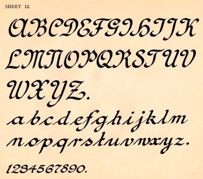 Sheet 12, from a portfolio of alphabets by Unbekannt