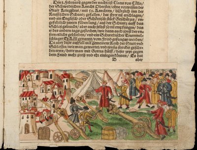 Siege of Reval by the Russians in 1578. From Johann Jakob Wicks Sammlung von Nachrichten by Unbekannt