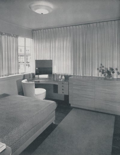 Simple and Practical Lines Characterise This Bedroom by Unbekannt