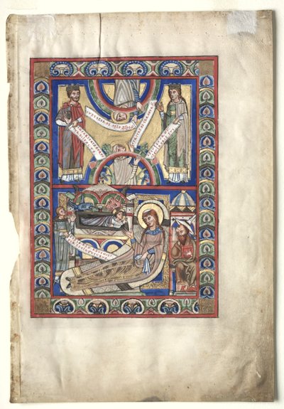 Single Leaf Excised from a Gospel Book: The Nativity (recto) by Unbekannt