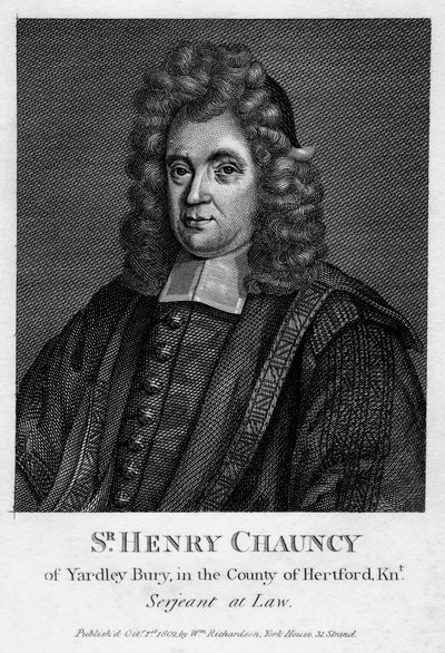 Sir Henry Chauncy, English Lawyer, Educator and Antiquarian, 1802 by Unbekannt
