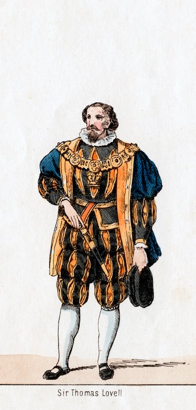 Sir Thomas Lovell, costume design for Shakespeare