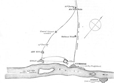 Sketch-Map of the Movements from January 17-21, 1885, c1885 by Unbekannt