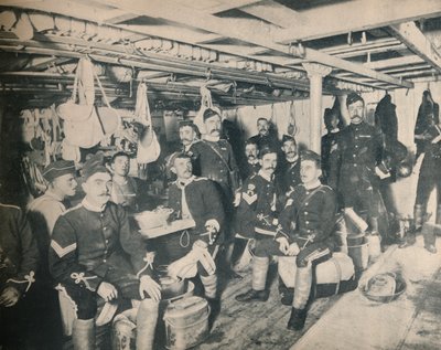 Soldiers in a Cabin of a Transport by Unbekannt