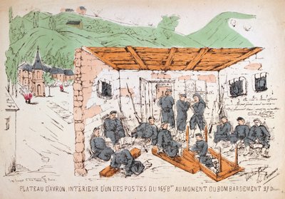 Soldiers Inside a Building During a Bombardment, Franco-Prussian War, December 1870 by Unbekannt