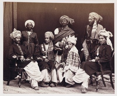Sons of Nowroz Khan With Attendants, c 1878 by Unbekannt