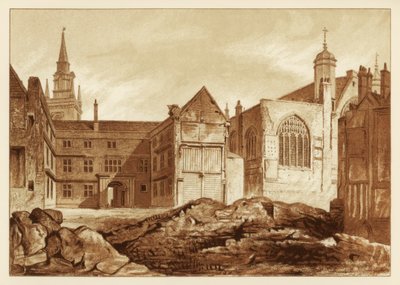 South-East View of Guildhall Chapel and Blackwell Hall, City of London by Unbekannt