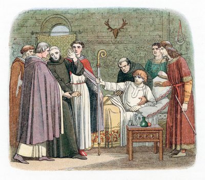 St Anselm Reluctantly Accepting the Archbishopric of Canterbury, 1093, 1864 by Unbekannt