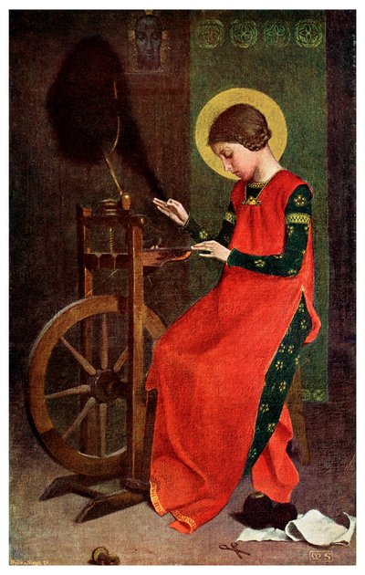 St. Elizabeth of Hungary Spinning Wool for the Poor by Unbekannt