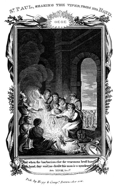 St Paul the Apostle Shaking the Viper from His Hand, c. 1808 by Unbekannt