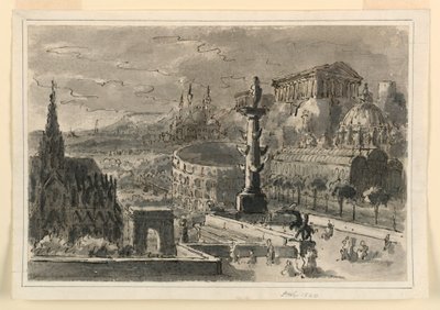 Stage Design, Agglomeration of Various Buildings by Unbekannt