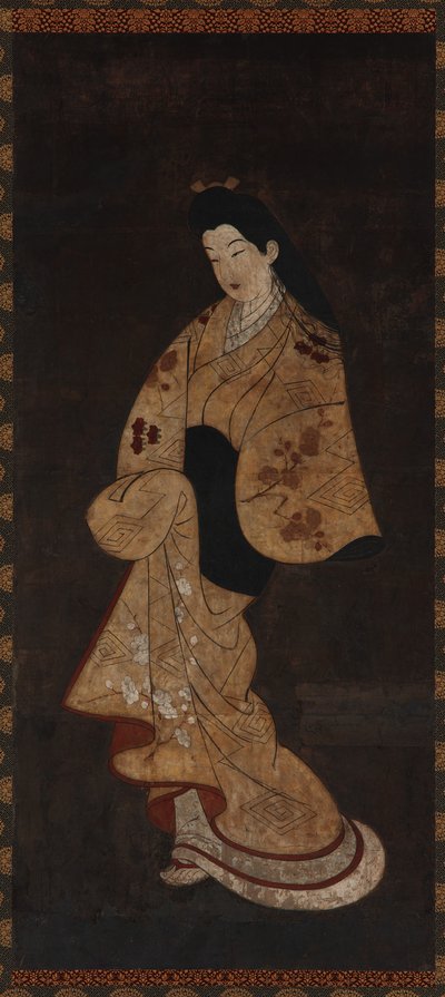 Standing figure of a girl by Unbekannt