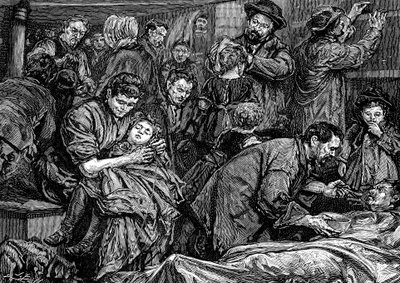 Steerage Passengers on an Atlantic Steamer Bound for America by Unbekannt