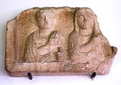Stele, 2 portraits Optata Fada and Lucio Valio Rufo, 1st century by Unbekannt