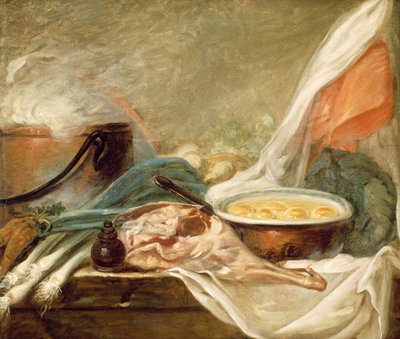 Still Life with Eggs and a Leg of Mutton by Unbekannt