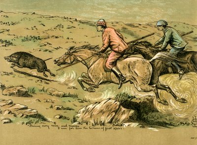Straining Every Nerve and Muscle to Win for Him the Honour of First Spear by Unbekannt