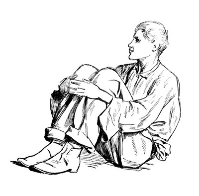 Study of a Seated Man, 1895 by Unbekannt