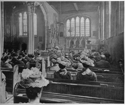 Sunday morning service in the Church of St Peter ad Vincula, London by Unbekannt