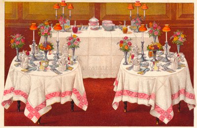 Supper Tables with Buffet, c1907 by Unbekannt