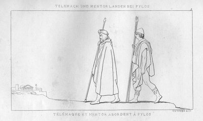 Telemachus and Mentor arrive at Pylos, c1833 by Unbekannt