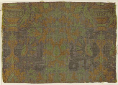 Textile with Plants and Animals, Italian, 15th century by Unbekannt