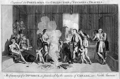 The Ceremony of a Divorce, as Practised by the Natives of Canada, in North America by Unbekannt