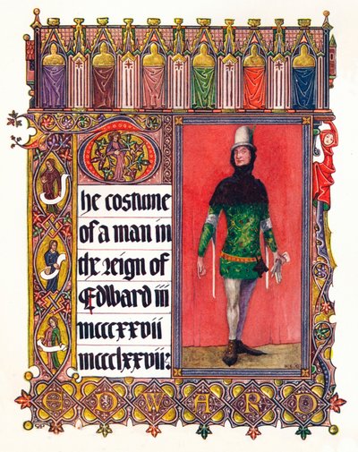The Costume of a Man in the Reign of Edward III, c1353 by Unbekannt