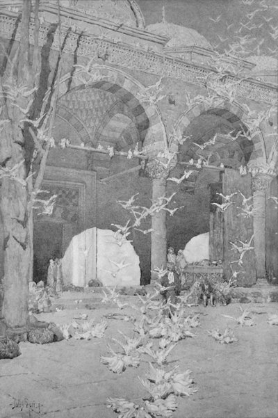 The Courtyard of the Pigeons Mosque, 1913 by Unbekannt