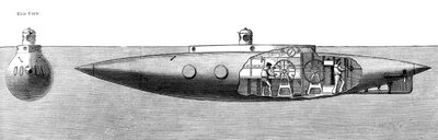 The Displacement Sinking and Rising Submarine Boat Nautilus, 1887 by Unbekannt