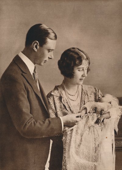 The Duke and Duchess of York at the christening of Princess Elizabeth by Unbekannt