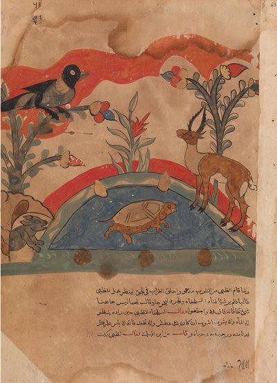 The Gazelle Becomes Friends with the Crow, the Mouse, and the Tortoise by Unbekannt