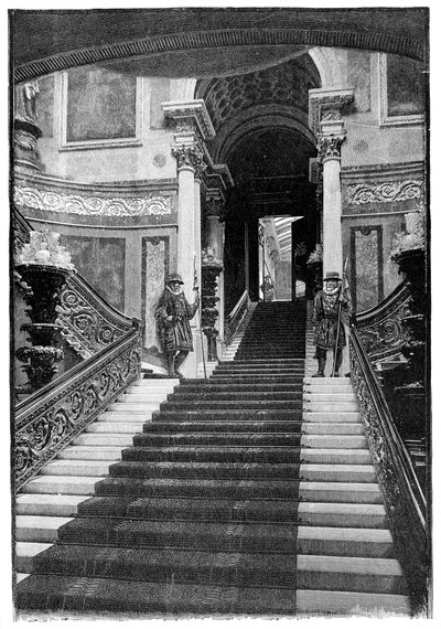 The Grand Staircase, Buckingham Palace, London by Unbekannt