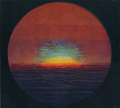 The Green Flash at Sunset, Rarest Prismatic Colour Refracted by the Atmosphere by Unbekannt