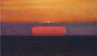 The Green Flash at Sunset, Rarest Prismatic Colour Refracted by the Atmosphere by Unbekannt