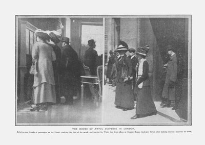 The Hours of Awful Suspense in London, April 20, 1912 by Unbekannt