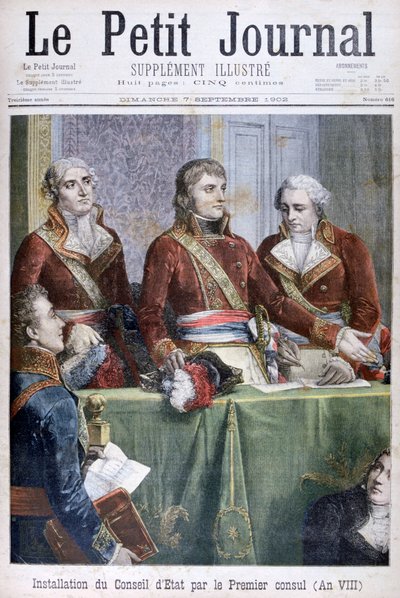 The Installation of the Council of State by the First Consul Napoleon by Unbekannt