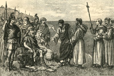 The Landing of St. Augustine in Kent, 597AD, 1890 by Unbekannt