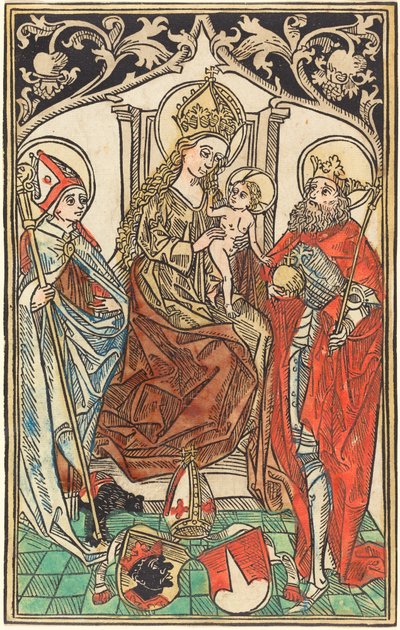 The Madonna and Child Enthroned, with Saints Corbinian and Sigismund by Unbekannt