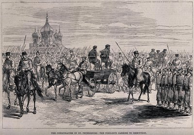 The Nihilists carried to Execution in St. Petersburg by Unbekannt