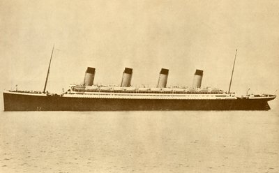 The Olympic White Star Line At Sea by Unbekannt
